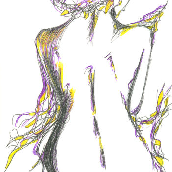 Σχέδιο με τίτλο "Woman. 16 May, 2015" από Dea Lieotto, Αυθεντικά έργα τέχνης, Στυλό
