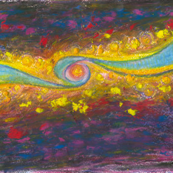 Peinture intitulée "Galaktic Bridge, 8…" par Dea Lieotto, Œuvre d'art originale, Pastel