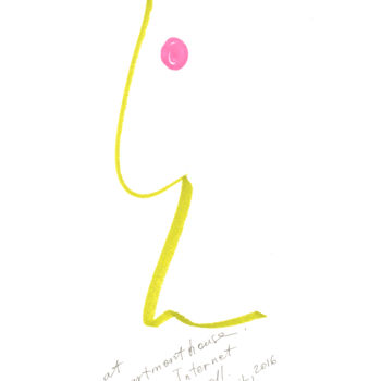 Zeichnungen mit dem Titel "Myselfie. 23 April,…" von Dea Lieotto, Original-Kunstwerk, Marker