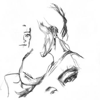 Drawing titled "Cate Blanchett, 3 M…" by Dea Lieotto, Original Artwork, Ballpoint pen