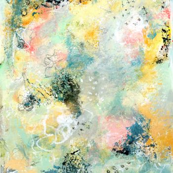 Painting titled "Peppermint - Abstra…" by Deanna Che Lyn, Original Artwork, Acrylic