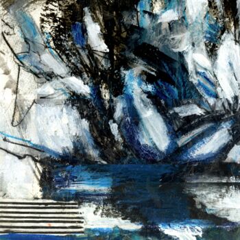 Peinture intitulée ""Rooted in Blue" par Deanna Che Lyn, Œuvre d'art originale, Acrylique