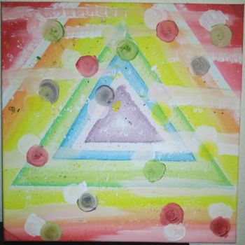 绘画 标题为“Triangle Arc-en-ciel” 由Créateur, 原创艺术品, 水彩