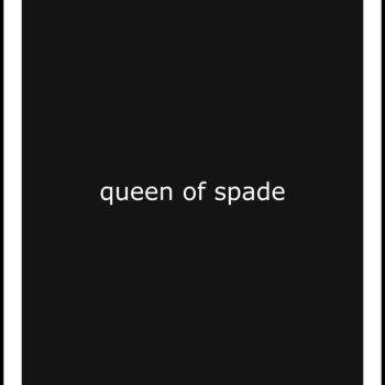 제목이 "Queen of spades"인 디지털 아트 Matthieu Debano로, 원작, 2D 디지털 작업