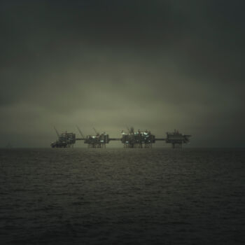 Photography titled "Oil rigs" by Matthieu Debano, Original Artwork, Manipulated Photography