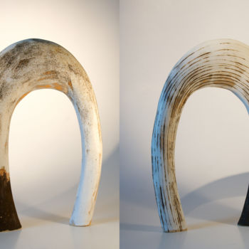 Sculpture titled "Arche" by Didier Debergue, Original Artwork, Ceramics