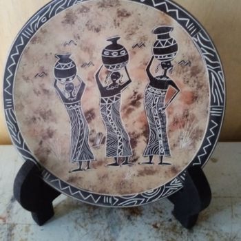 Escultura titulada "Soapstone dish/frui…" por Obed Omwange, Obra de arte original, Piedra