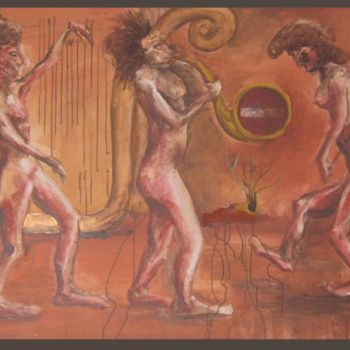 Painting titled "PERFORMANCE lors du…" by De Bonsecours, Original Artwork, Acrylic