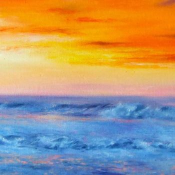 Painting titled "Seascape" by Calidè, Original Artwork