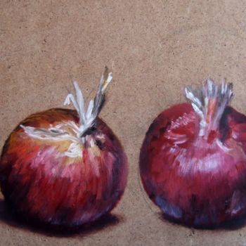 Painting titled "Cipolle rosse count…" by Calidè, Original Artwork