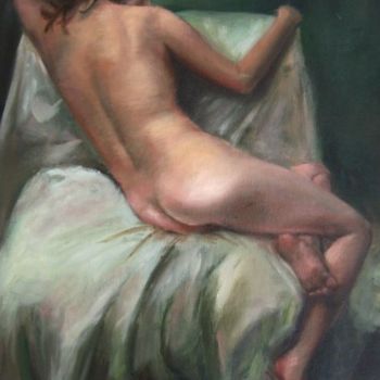 Painting titled ""Nudo"" by Calidè, Original Artwork, Oil