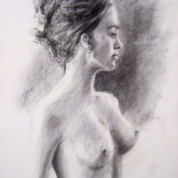 Drawing titled "nudo-carboncino.jpg" by Calidè, Original Artwork, Other