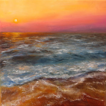 Painting titled "Seascape" by Calidè, Original Artwork