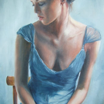 Painting titled "Woman Portrait" by Calidè, Original Artwork, Oil