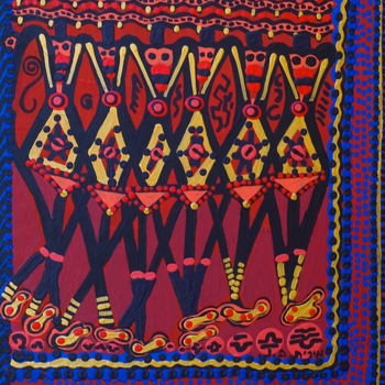 Painting titled "Women artist Israel…" by Mirit Ben-Nun, Original Artwork, Acrylic