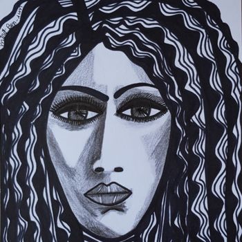 Drawing titled "Expressive drawings…" by Mirit Ben-Nun, Original Artwork, Marker