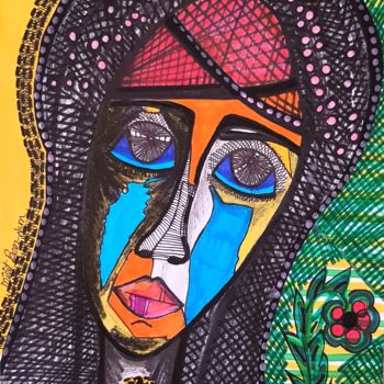 Рисунок под названием "Women by Israeli ar…" - Mirit Ben-Nun, Подлинное произведение искусства, Чернила