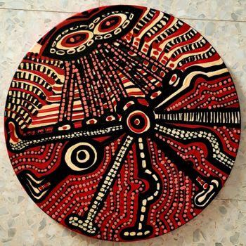 Malarstwo zatytułowany „Mandala Israeli pai…” autorstwa Mirit Ben-Nun, Oryginalna praca, Akryl