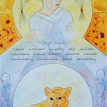 Pintura titulada "Virgo/Leo" por Deborah Palmer, Obra de arte original, Oleo