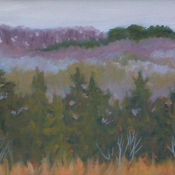 Pintura titulada "December Hills" por Deborah Palmer, Obra de arte original, Oleo