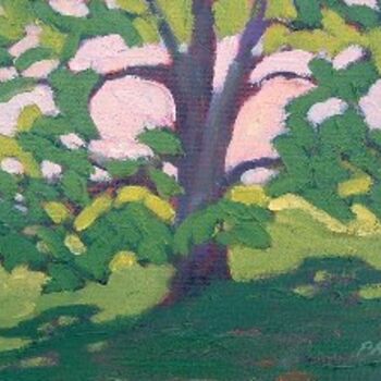 Pittura intitolato "Magnolia Tree" da Deborah Palmer, Opera d'arte originale, Olio