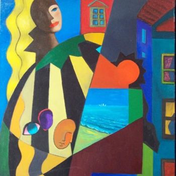 Pintura titulada "composition" por Patricia De Boysson, Obra de arte original, Oleo Montado en Bastidor de camilla de madera