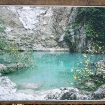 Sculpture titled "Fontaine de Vaucluse" by Atelier Broderie Debroas, Original Artwork