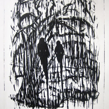 Εκτυπώσεις & Χαρακτικά με τίτλο "Couple" από Aymeric Dechamps, Αυθεντικά έργα τέχνης, Λιθογραφία