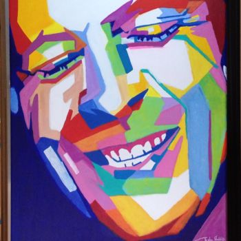 Painting titled "Bruce Willis" by Carlos, Original Artwork, Acrylic