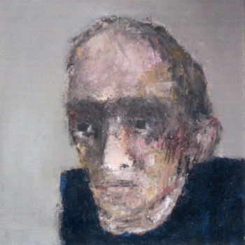 Malerei mit dem Titel "portrait carré" von Valérie Décoret, Original-Kunstwerk, Acryl Auf Keilrahmen aus Holz montiert