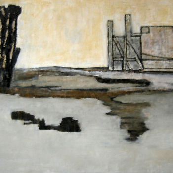 Painting titled "Au bord du marais" by Valérie Décoret, Original Artwork