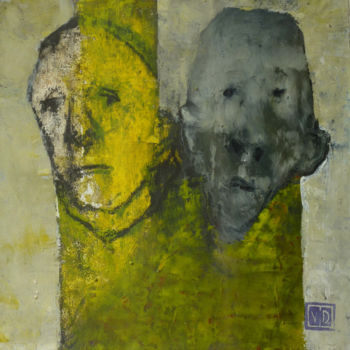 Malerei mit dem Titel "Duo" von Valérie Décoret, Original-Kunstwerk