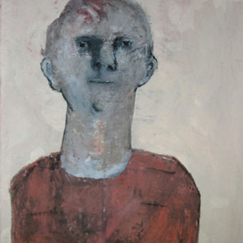 Painting titled "portrait 3" by Valérie Décoret, Original Artwork, Acrylic Mounted on Wood Stretcher frame