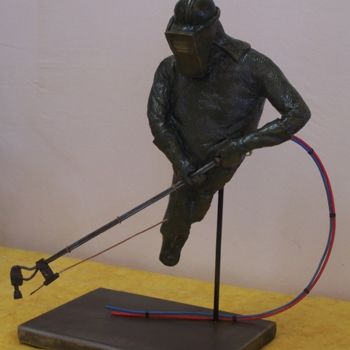 Sculpture titled "L'écriqueur 3" by Christian Duvette Sculpteur Animalier, Original Artwork, Metals
