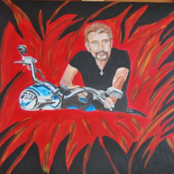 Painting titled "Johnny le feu" by Christiane Balzano, Original Artwork