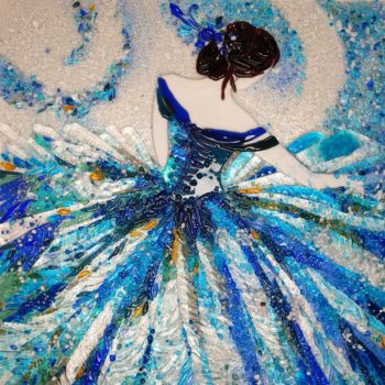 Painting titled "Ballerina - Fusing…" by Decus Art Glass, Original Artwork, Glass