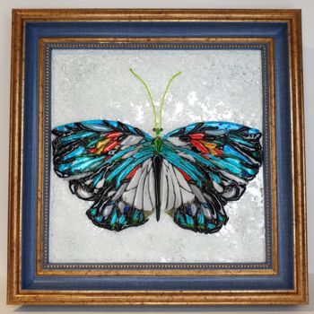 「Butterfly, fusing s…」というタイトルの絵画 Decus Art Glassによって, オリジナルのアートワーク, ガラス