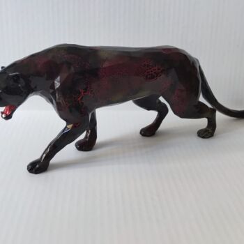 Sculptuur getiteld "Black Panther - CRA…" door Ded2008, Origineel Kunstwerk, Hars
