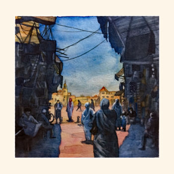 绘画 标题为“marrakech04.jpg” 由D.H.Louis, 原创艺术品, 水彩