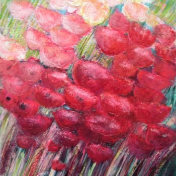 Painting titled "v'la le printemps" by Denise Lecocq, Original Artwork, Acrylic