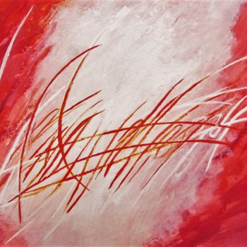 Peinture intitulée "graff-rouge-40x50.j…" par Denise Lecocq, Œuvre d'art originale, Acrylique