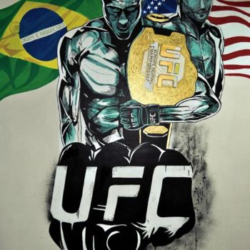 Painting titled "ufc" by Deepan Sahni, Original Artwork, Acrylic