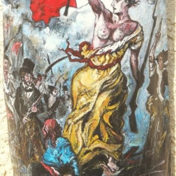 Painting titled "D'après "La Liberté…" by Def, Original Artwork