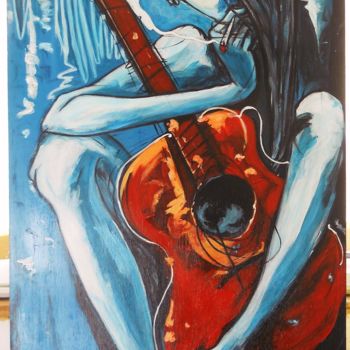 Painting titled "femme is smoking wi…" by Def, Original Artwork, Other