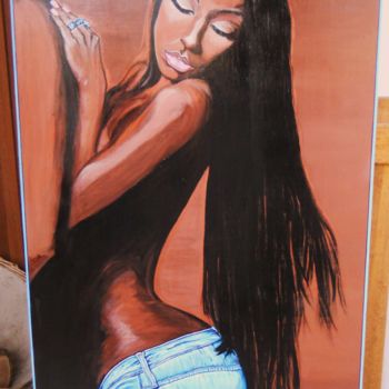 Painting titled "blacksensuellewoman…" by Def, Original Artwork, Other