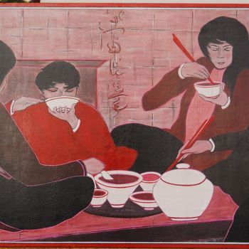 Pittura intitolato "nguyen-phan-chanh-1…" da Def, Opera d'arte originale