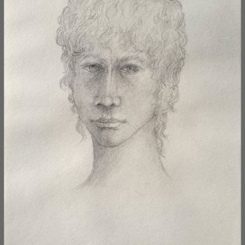 Drawing titled ""Portrait de Tadzio…" by Jacques Deffontaine, Original Artwork, Pencil