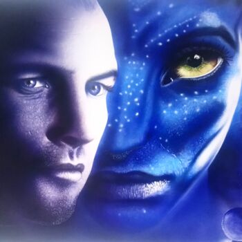 Painting titled "Avatar" by Defou-Aerographie, Original Artwork, Airbrush