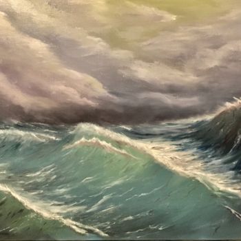 Painting titled "Storm" by Degeneart, Original Artwork, Oil