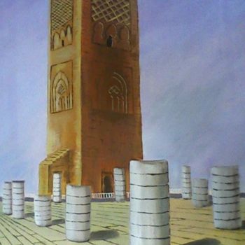 Peinture intitulée "hassan_rabat.JPG" par Mounir Dehane, Œuvre d'art originale